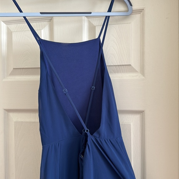 Lulus Navy Maxi Dress Open back - Size S - Like New - Picture 4 of 6